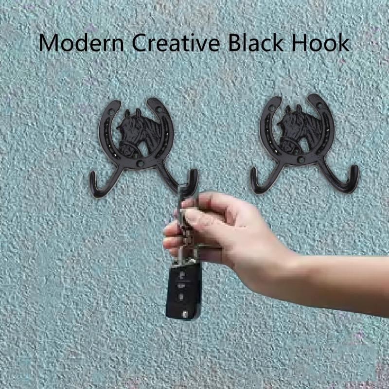 Reliable Iron Horseshoe Hook Decorative Horseshoe Hook Wall Mount Organizer for Hangings Clothes Hat