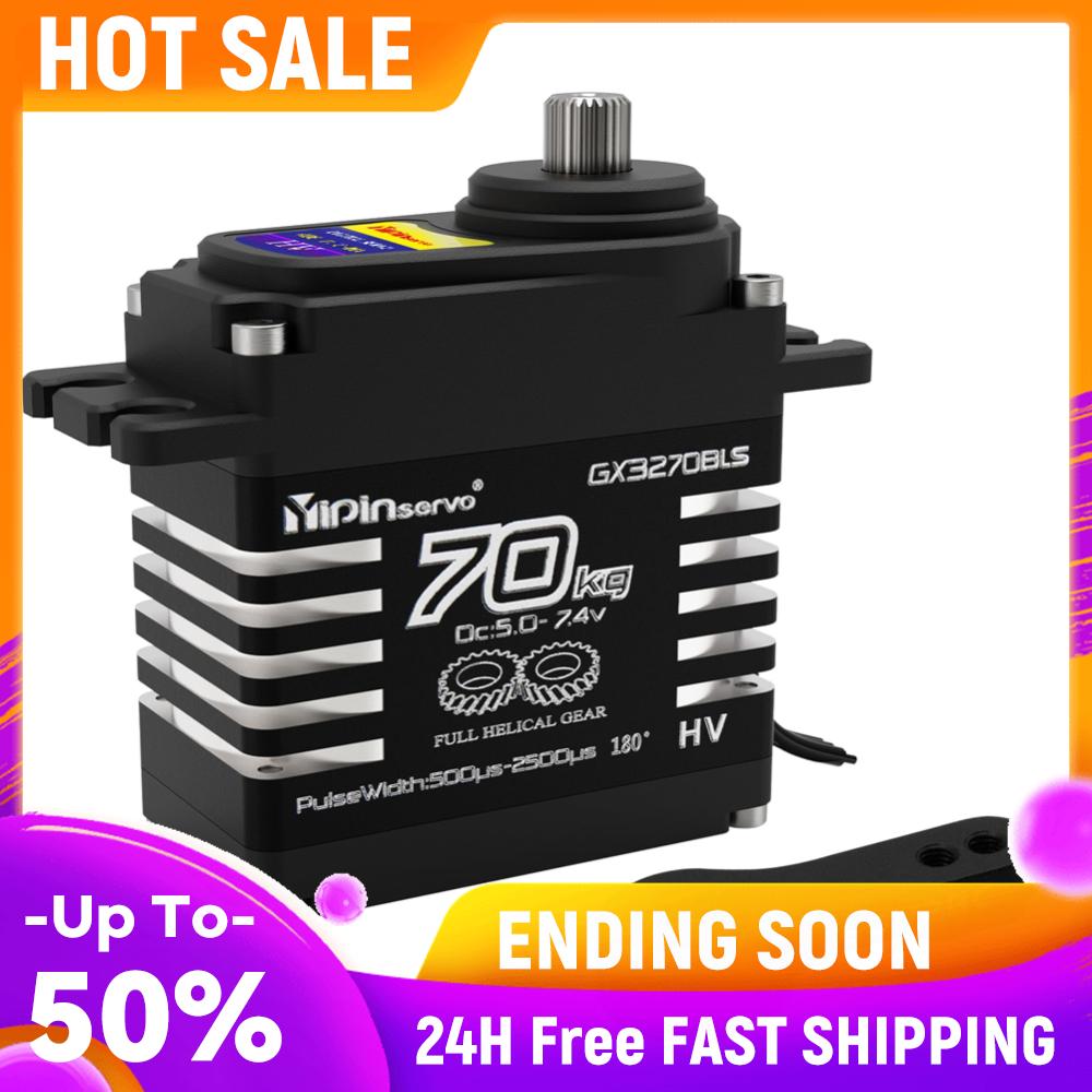 

70KG Brushless Servos 7.4V High Torque Servos Digital Servos for 1/8 1/10 1/12 RC Truck Car Crawler Boat Robot China Mainland