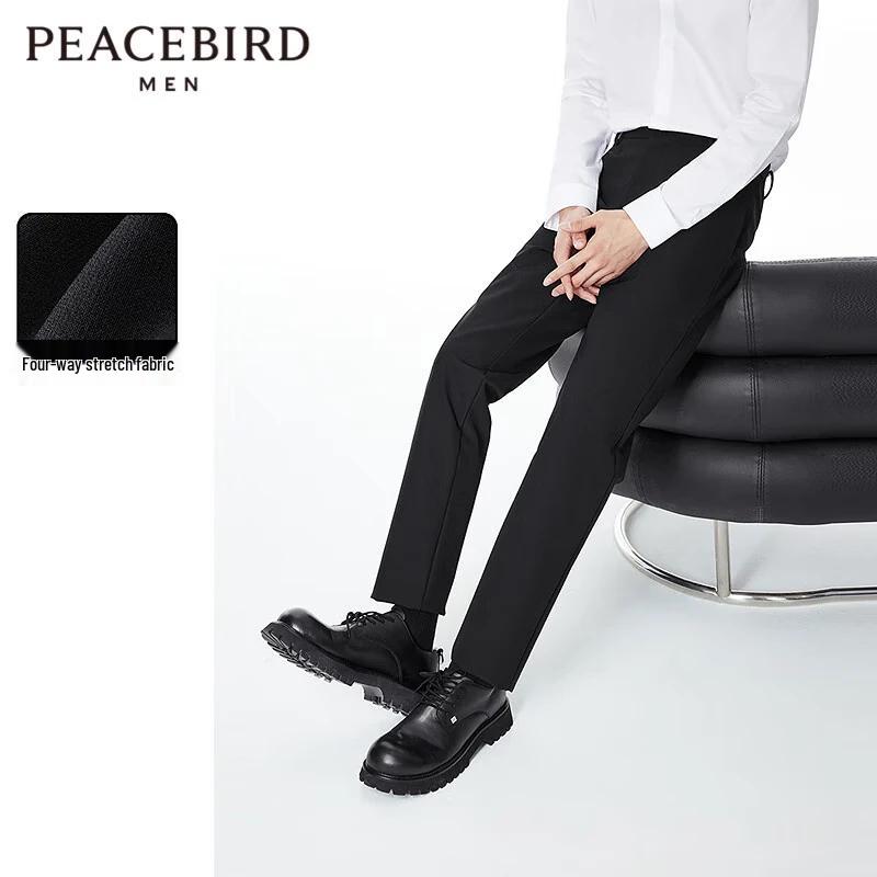 

Peacebird Men s Four-Way Stretch Business Casual Straight-Leg Trousers S