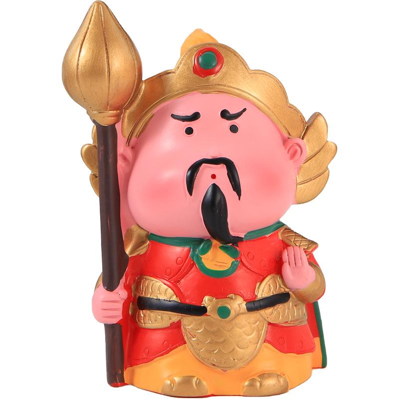 Heng Ha Door Gods Emotional Stability Desk Ornament - Cute Cartoon Figure Decoration