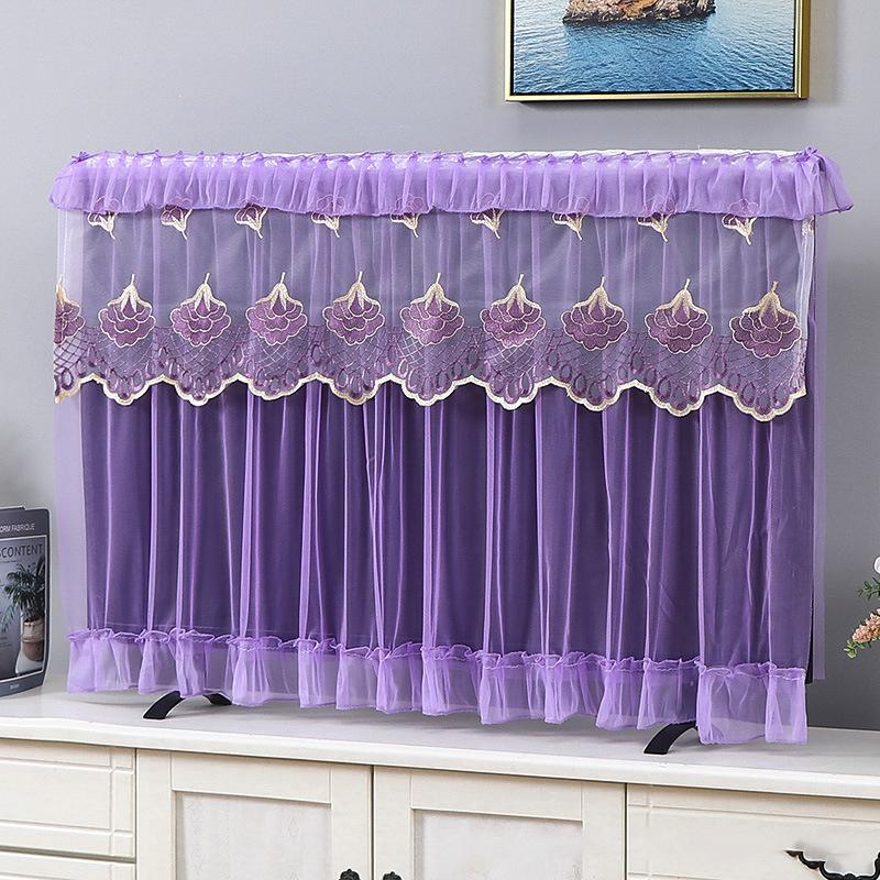 TV Screen Monitor Protector Cover 55/60/65/70/75inch Television LCD Protector Lace Embroidery Dust Cover Home Decorations