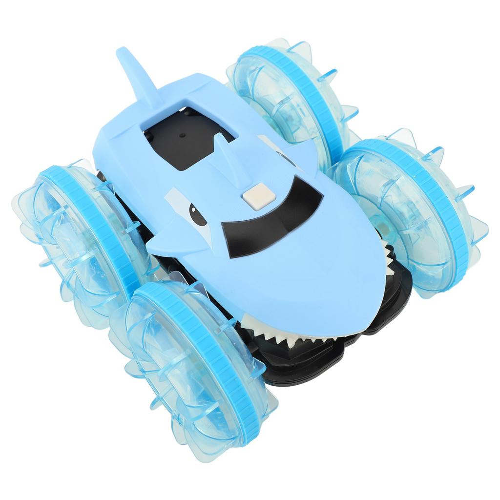 Amphibious Remote Control Car Shark Truck Stunt Car Dual Side Flip Stunt Vehicle for Children