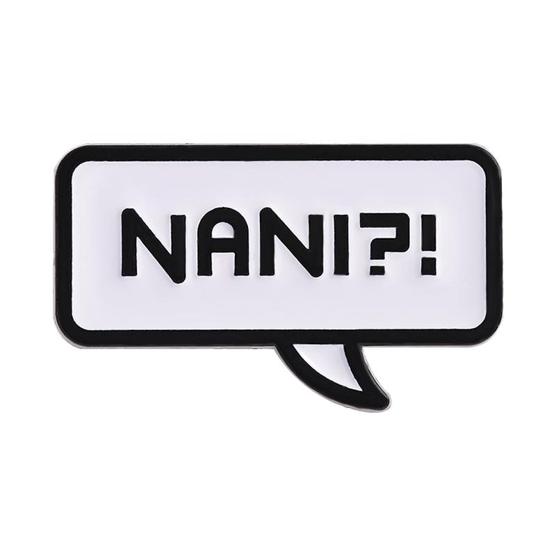 NAH I d Win Enamel Pin Otaku Anime Fans Japanese Nani Metal Brooches Lapel Backpack Badge Jewelry Accessories Gifts For Friends