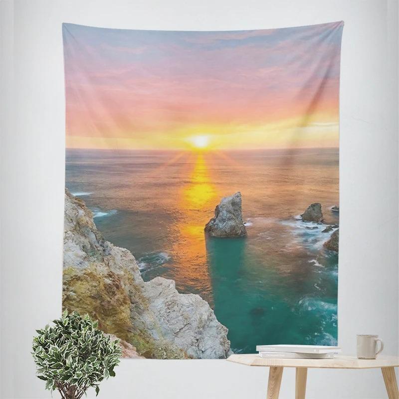 Seaside Turtle Decorative Tapestry Home Wall Decoration Office Living Room Tapestry