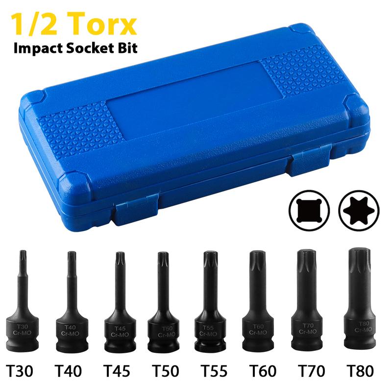 8pcs Bit Socket Set Impact Drill Bit Adapter H/T/M Type for Car Auto Bicycle Repair Hand Tools Power Drills Socket Wrench