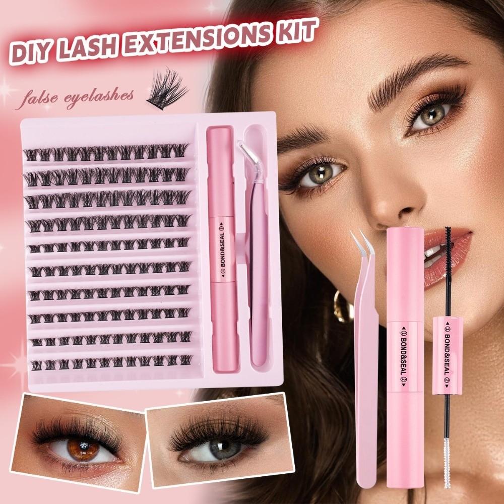 Bond and Seal False Eyelashes Wispy Style Gluing Lashes High Quality DIY Lashes Extension