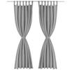 VidaXL Rideau occultant avec boucles 2 pcs 140 x 175 cm Gris