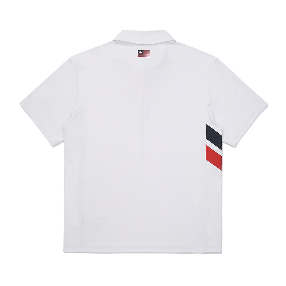 MALBON GOLF Xero Bucket Flag Polo Shirt White (Man)