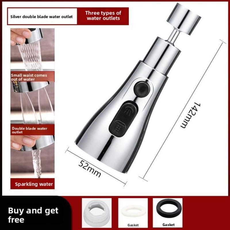 Kitchen Faucet Extender with Spray Nozzle Universal Swivel Pressure Boost for Home Vegetable Washing Basin
