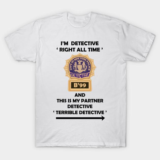 

Men Black Print T-shirt Brooklyn 99 Gift Idea No-Cut Transfer Paper Print Cotton Tshirt XL білий