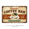 Vintage Metal Poster Wall Art, Decor for Kitchen Coffee Shop Bar