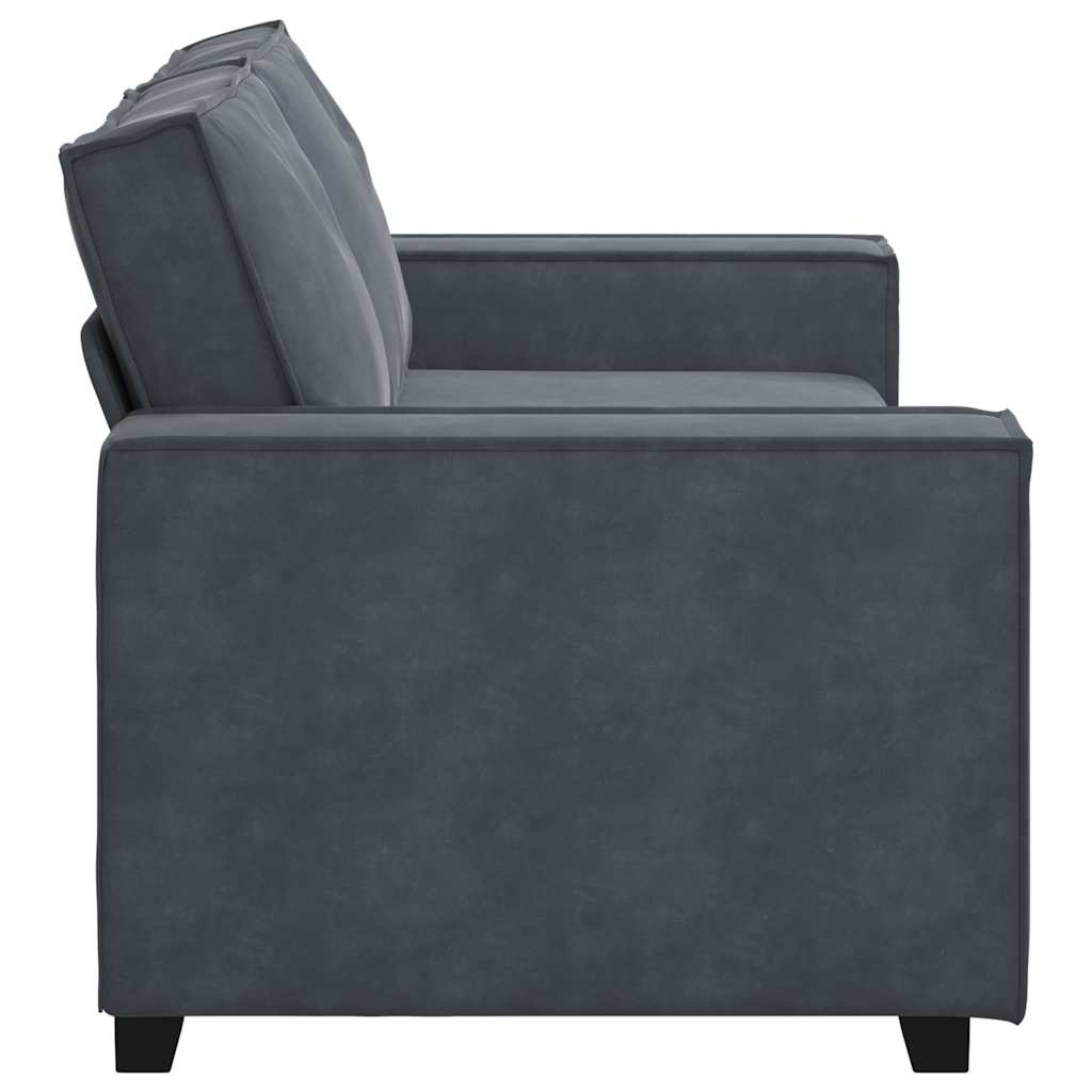 2 Seater Sofa Dark Grey 180 X 78 X 84 Cm Velvet