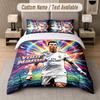 Custom Bedding Set Cristiano Ronaldo Pattern, Print Name Text 1 Duvet Cover Plus 2 Pillowcases Home Textile