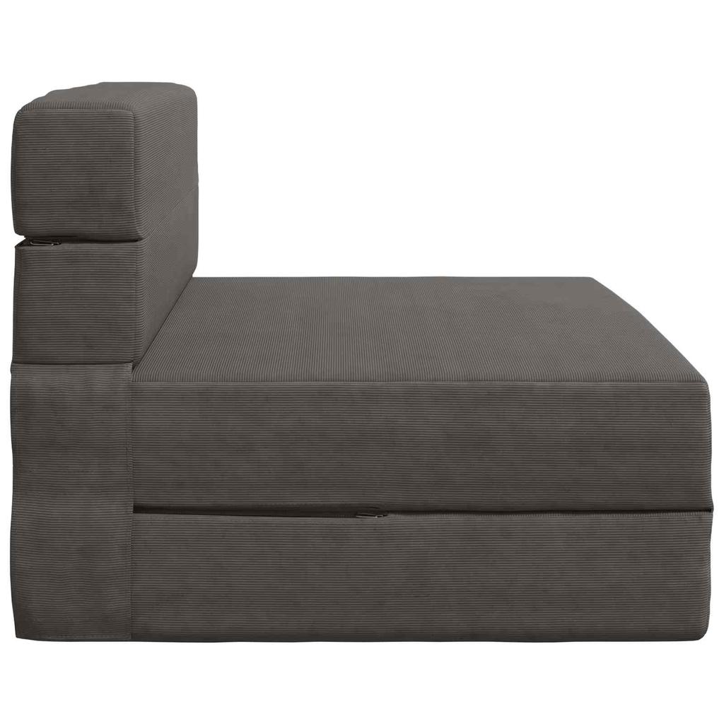 Folding Sofa Bed Dark Grey 70 x 72 x 60 cm Fabric