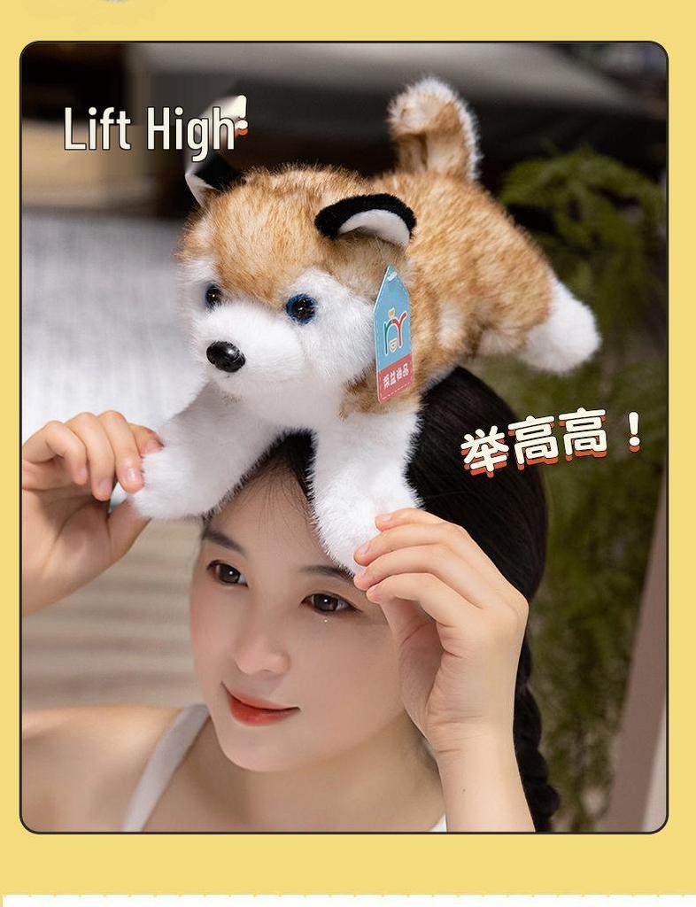 Cartoon Husky Plush Toy - Small Dog Comfort Doll for Children's Birthday Gift