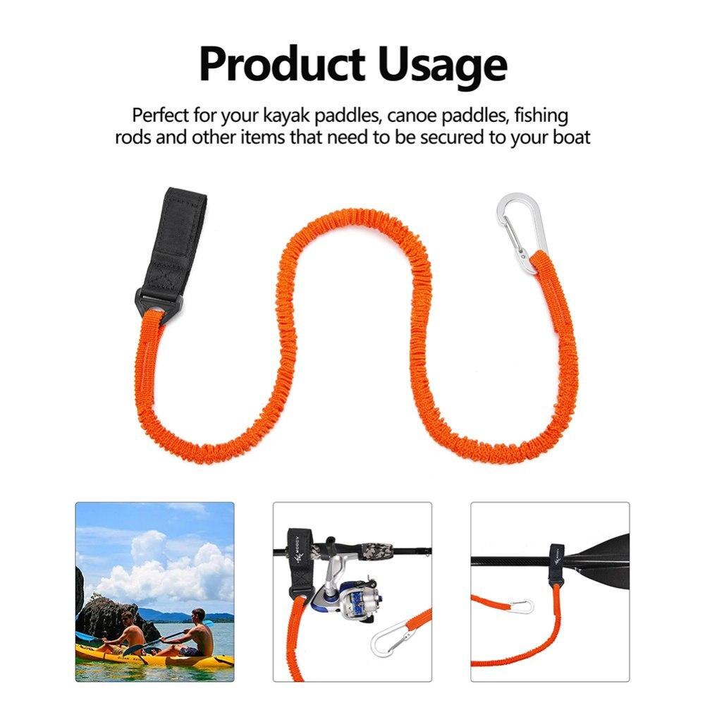 Kajakpaddel-Leine Verstellbar Verschleißfest für Kajak Kanu Dehnbar Kajakpaddel-Leine Paddelhalter Werkzeug-Lanyard