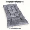 Reversible Gray Polyester Pet Sleeping Mat for Dogs and Cats, M/L Sizes