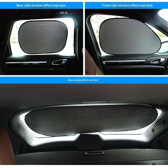 Suction Cup Car Window Screen Side Sun Shade, Mesh UV Block Curtain for Rear Protection Visor Seat, Heat Insulation Sunshade Baby Travel, Interior