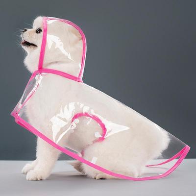 Transparenter modischer Regenmantel für kleine und mittelgroße Hunde - Umhangstil