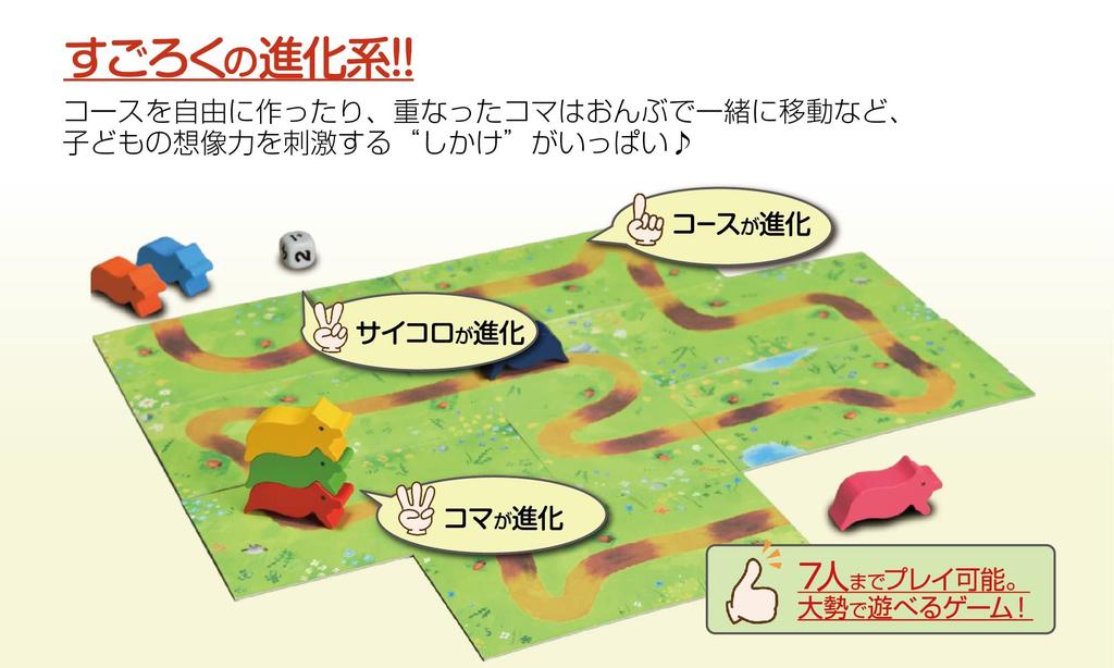 Little An evolution of Sugoroku that can be played from the age of 4 piggy-back race