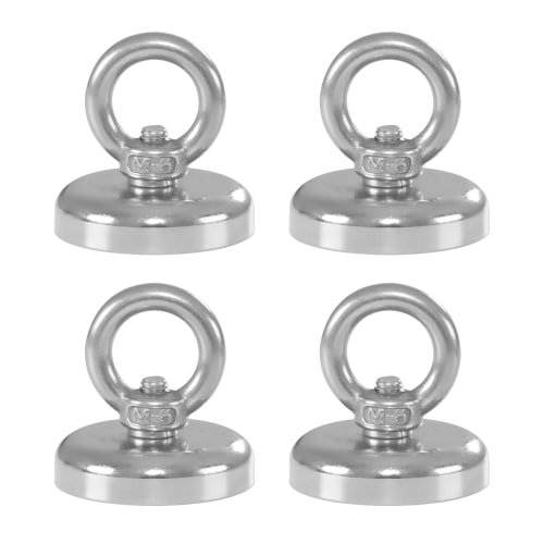HFS (R) Super Strong Magnetic Hooks, 36mm Diameter, 32kg Vertical Load Capacity, Pack of 4, for Wall Mounting