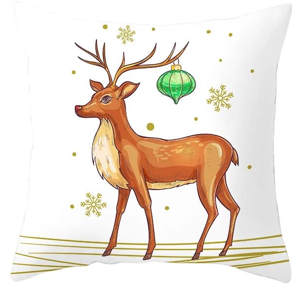 Santa Claus Socks, Elk Sheep, Christmas Tree Christmas, Christmas Decoration Pillow Sleeve Bedroom Sofa Restaurant Pillow Cover