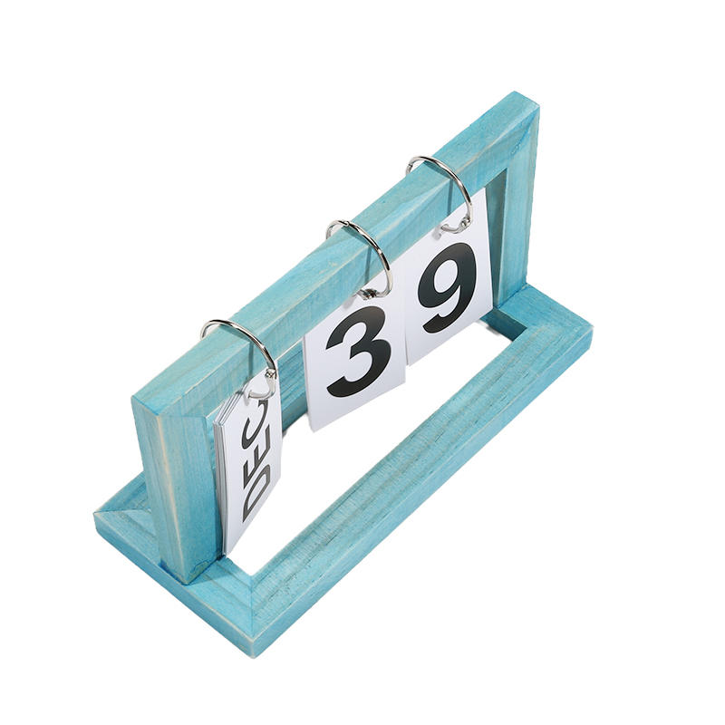 Wooden Vintage Home Calendar Cafe Desktop Decorative Rustic Ornaments DIY Flip Planner Table Perpetual Calendar Office Supplies