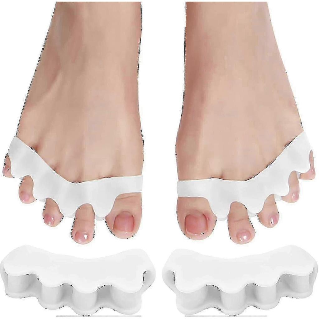 2 Paar Silikon-Zehenspreizer zur Linderung von Ballenzehen & Zehenausrichtung - Hallux Valgus Korrektor