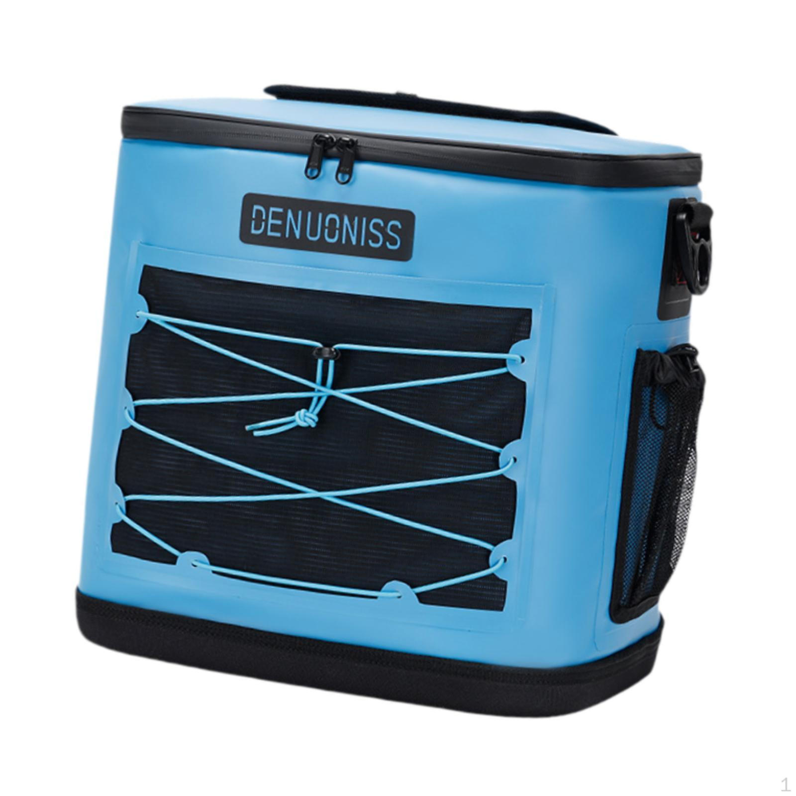 

Cooler Bag Cold Food Thermal with Adjustable Shoulder Strap Reusable Storage синий