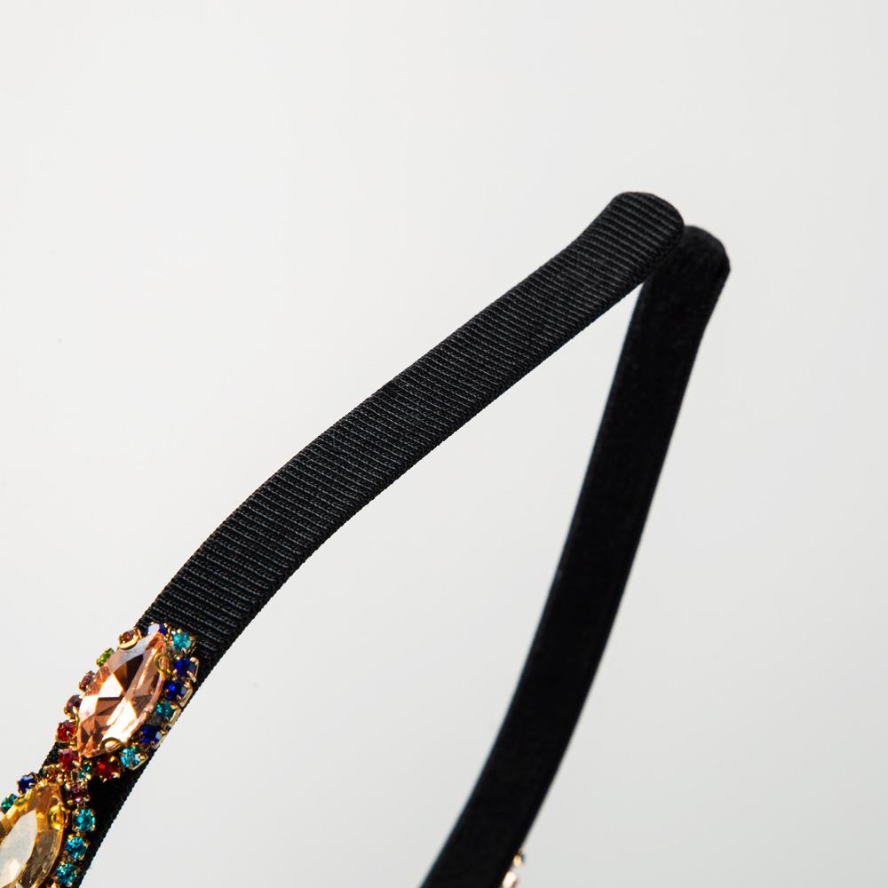 Ultra Thin Skinny Metal Crystal Rhinestone Headband Sparkly Diamond Geometric Hair Hoop Minimalist Dainty Hair Accessories