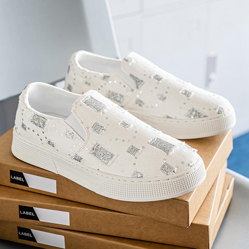 

2025 весна и лето вирусные тренды мужская обувь мода универсальная мягкая подошва удобная мужская дышащая обувь на одной педали мужчины 44