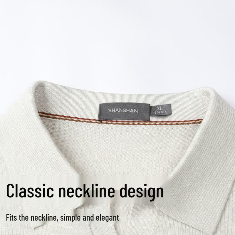 SHANSHAN Quiet Luxury Tencel Men's Polo Shirt