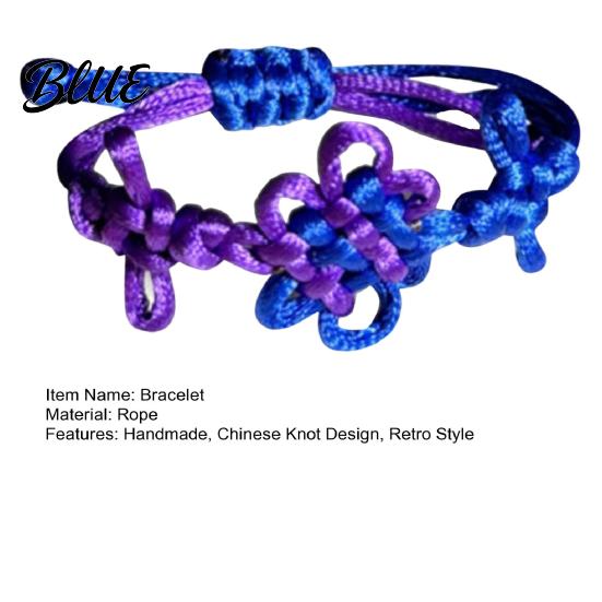 Handmade Knot Wristband Chinese Bracelet Retro Braided Good Luck High-quality