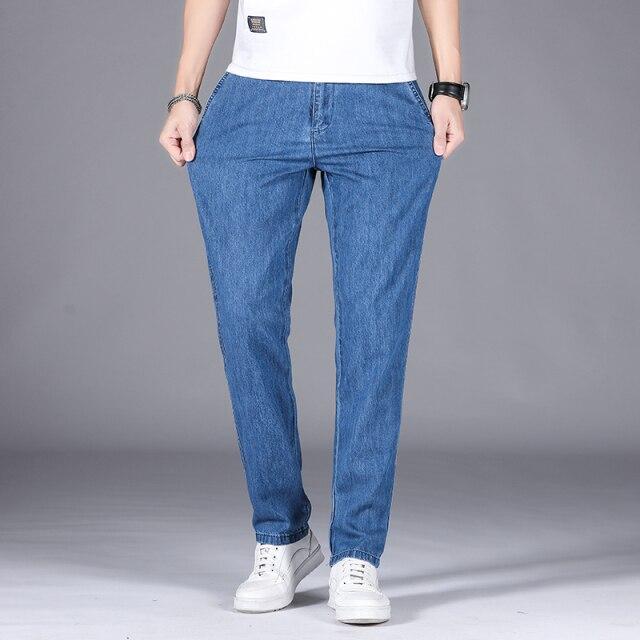 Thin Cotton Denim Casual Pants Men 