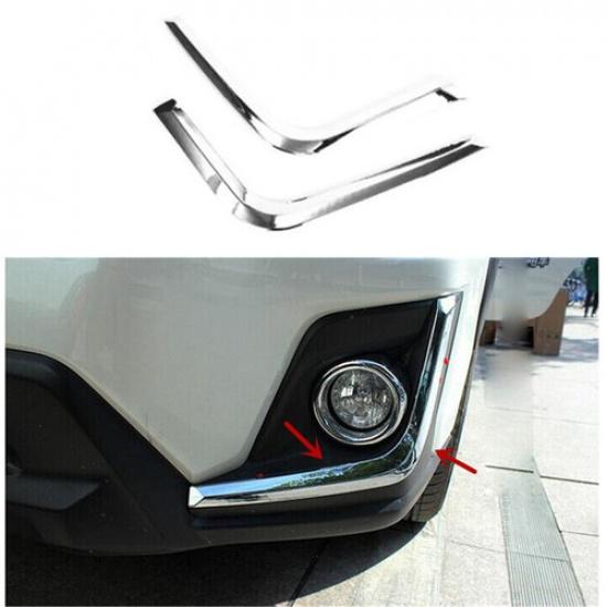 Хромированная накладка-«бровь» на переднюю противотуманную фару 2 шт. Для Subaru Crosstrek XV 2018-2022