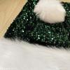 Adult Santa Hat with Sequins Thicken Plush for Holiday Comfort Liner Christmas New Year Symbol Cap with White Brim