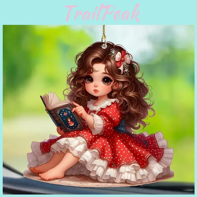 Adorable Cartoon Acrylic Car Hanging Ornament For Unique Auto Decor