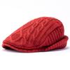 Big Size Autumn Winter Warm Plush Knitted Berets Big Head Retro Versatile Newsboy Caps Women Men Ear Protection Visor Flat Cap