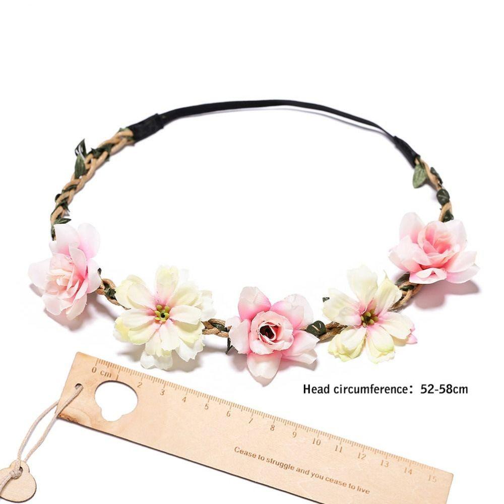 Handmade Floral Garland Simulated Flower Wedding Hair Accessories Dance Performance
