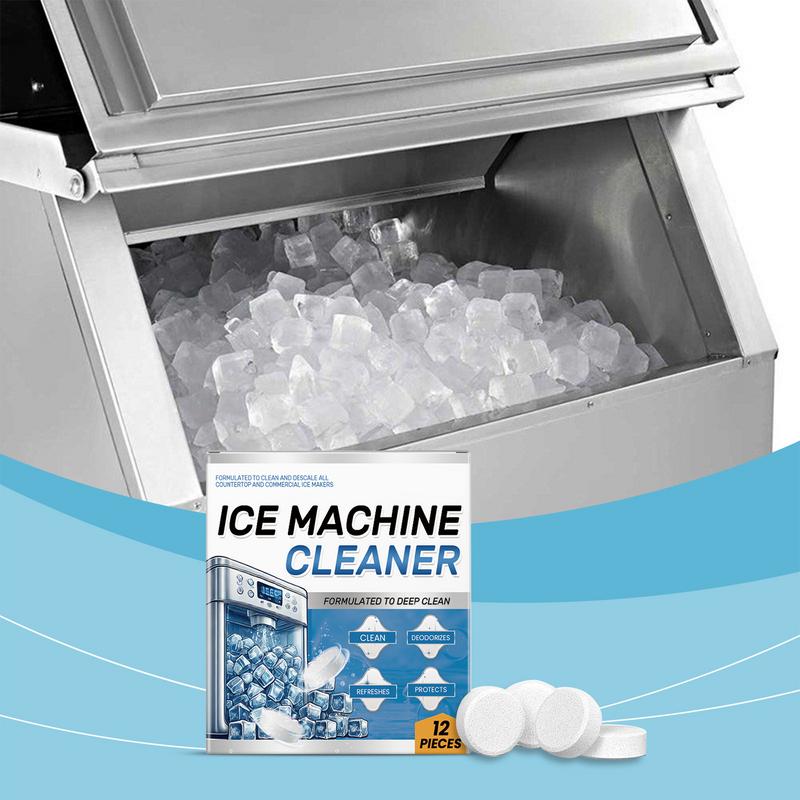 70pcs Ice Maker Cleaner Tablets Home Gentle Cleaning Descaling and Deodorizing Care Appliance Accessory Ice Machine Cleaner