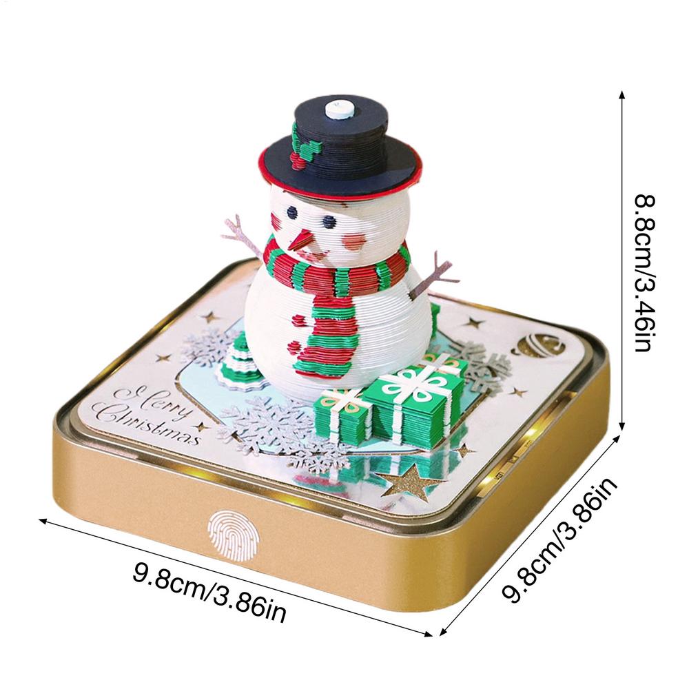 

3D Paper Carving Snowman Calendar 2026 - Tear Away Notepad Desk Decor for Home Office Workplace School Study Christmas Gift