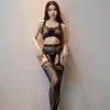 Women Sexy Sheer Crotchless Suspender Bodysuit Intimate Lingerie