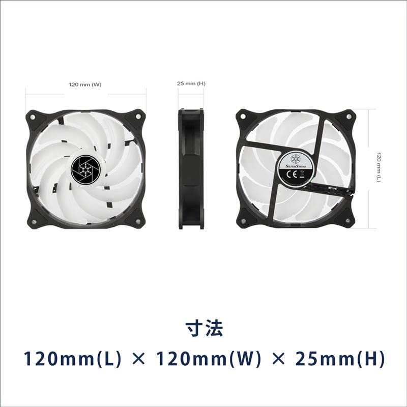 SilverStone Air Blazer Serie Adressierbarer RGB 12cm Gehäuselüfter SST-AB120R-ARGB