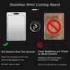 Stainless Steel Cutting Board for Kitchen Premium Double-Sided Chopping Board for Meat Fruit Vegetable Home Camping Gadgets