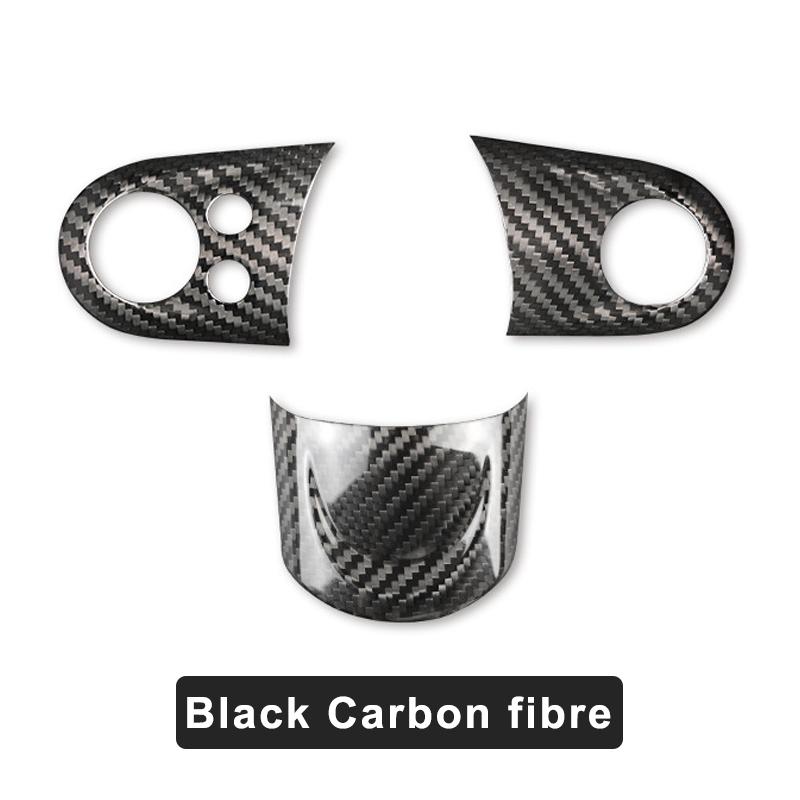 Car Interior Modification Steering Wheel Carbon Fibre Sticker For MINI ONE Cooper S JCW R55 R56 R60 R61 R57 R58 R59  Accessories
