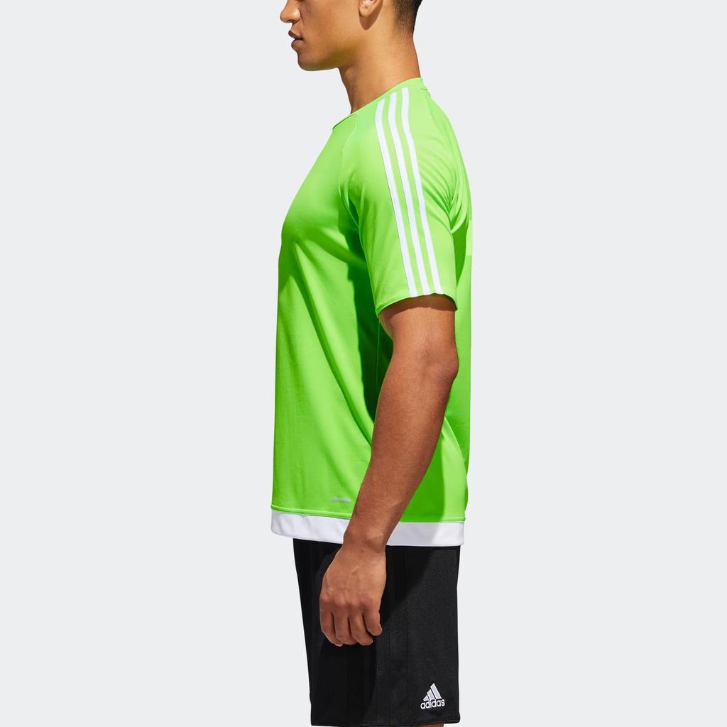 Adidas Estro 15 Striped Design Round Neck Sports Short Sleeve T-Shirt Men Tops Green S16161