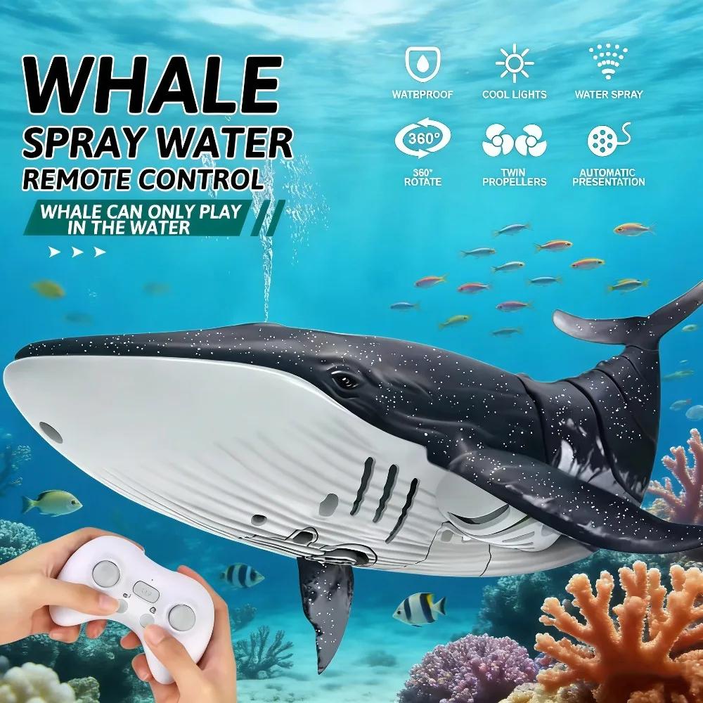 Remote control whale Spray Water Toy Remote Controlled Boat ship Submarine Robots Fish Electric Outdoor rc Toys For boy Children