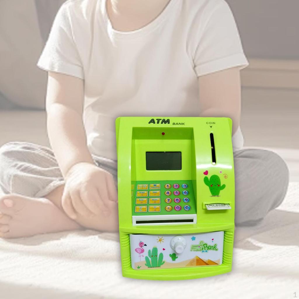 ATM Piggy Bank for Kids Educational Toy Automatic Money Scroll Saving Box