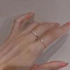 Korean Style Zircon Heart Ring: Exquisite Light Luxury Women's Design