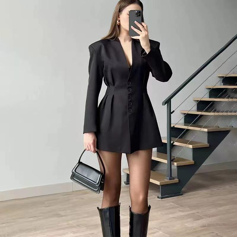 2025 High-End Retro V-Ausschnitt Einreiher Herbst/Winter Anzug